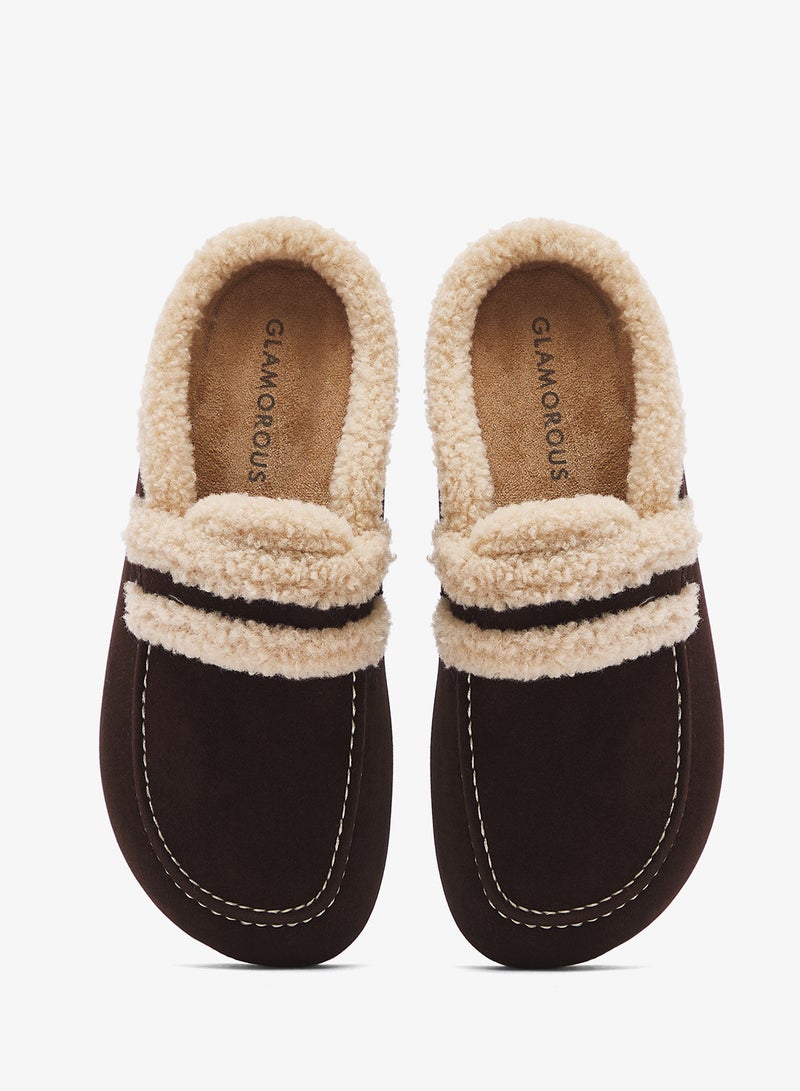 GLAMOROUS Casual Fluffy Slip On Mules - Image 4